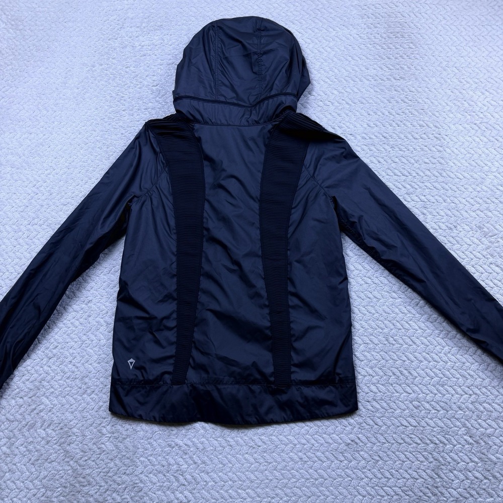 Ivivva By Lululemon Girls Speed Ahead Black Windbreaker Jacket SIZE 12 Hooded - Picture 5 of 9